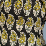 Black Olive Bagru Paisley Handblock Printed Cotton Blazer